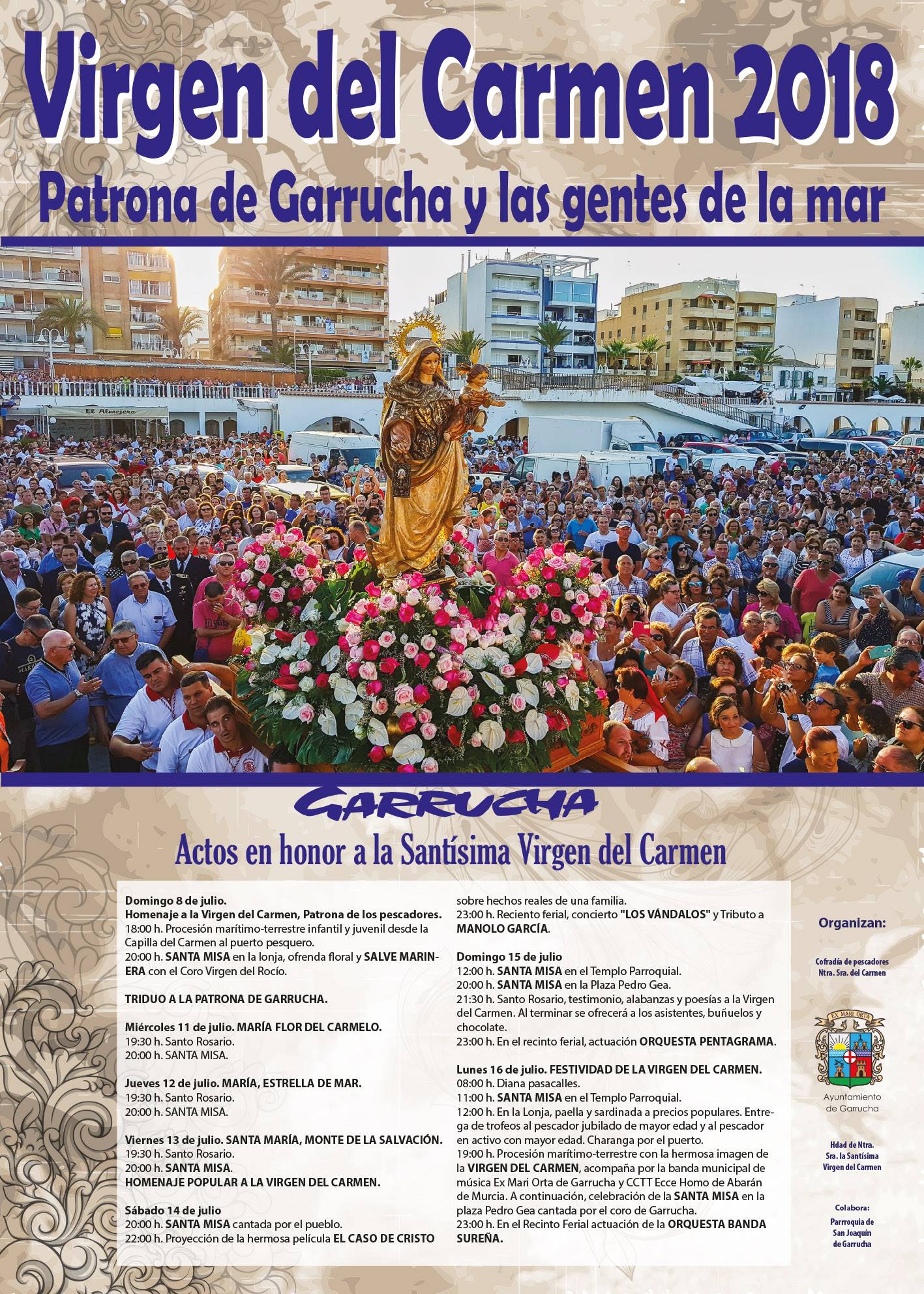 Fiestas patronales en honor de la Virgen del Carmen 2018 Garrucha